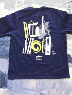 Malbon golf Tshirt Prince Collab Sz Medium Tennis "Dink Shot" Blue